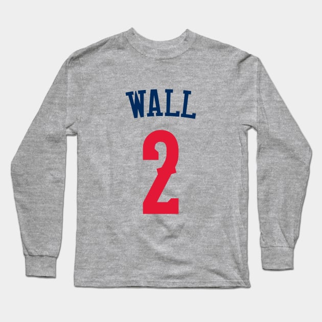 John Wall number 2 Long Sleeve T-Shirt by Cabello's